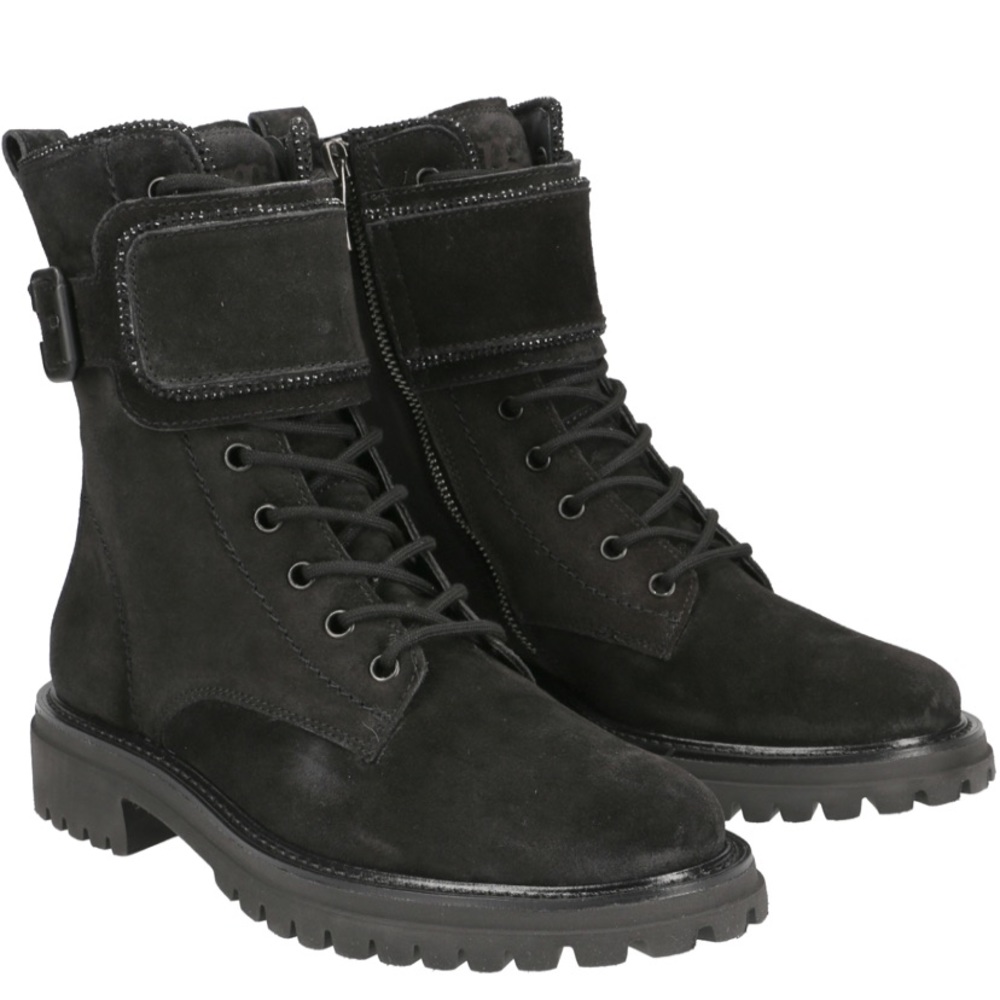 Black suede leather ankle boots US 7.5 women’s.